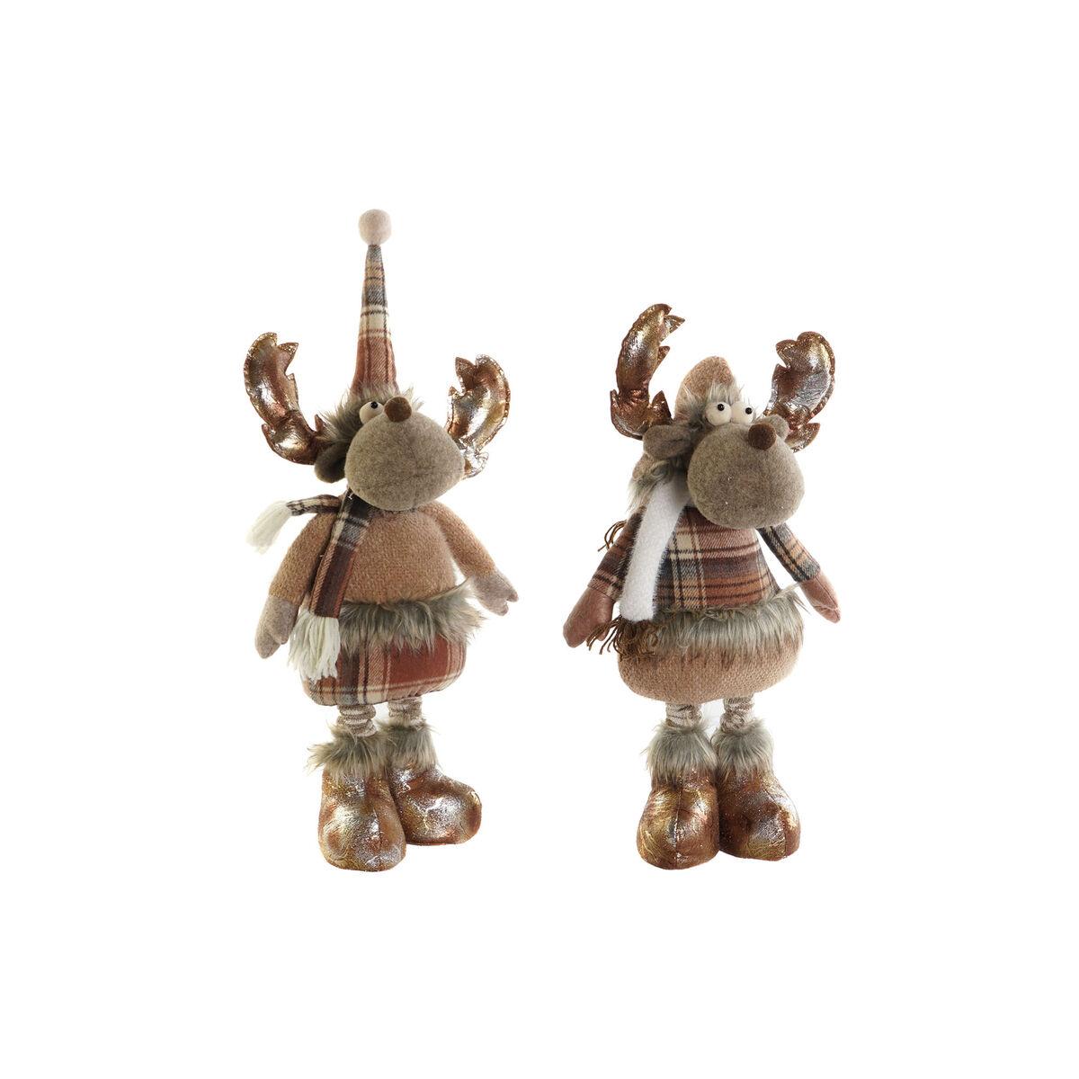 Julepynt - brune rensdyr, 18 × 17 × 48 cm (sæt med 2)