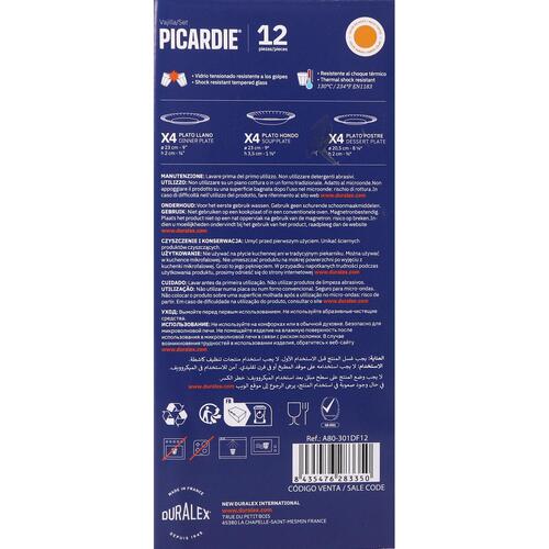 Spisestel Duralex Picardie 12 Dele (2 enheder)