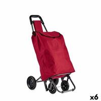 Indkøbsvogn Kinvara WR3069-2 Sort Rød 22 x 98 x 38 cm (6 enheder)