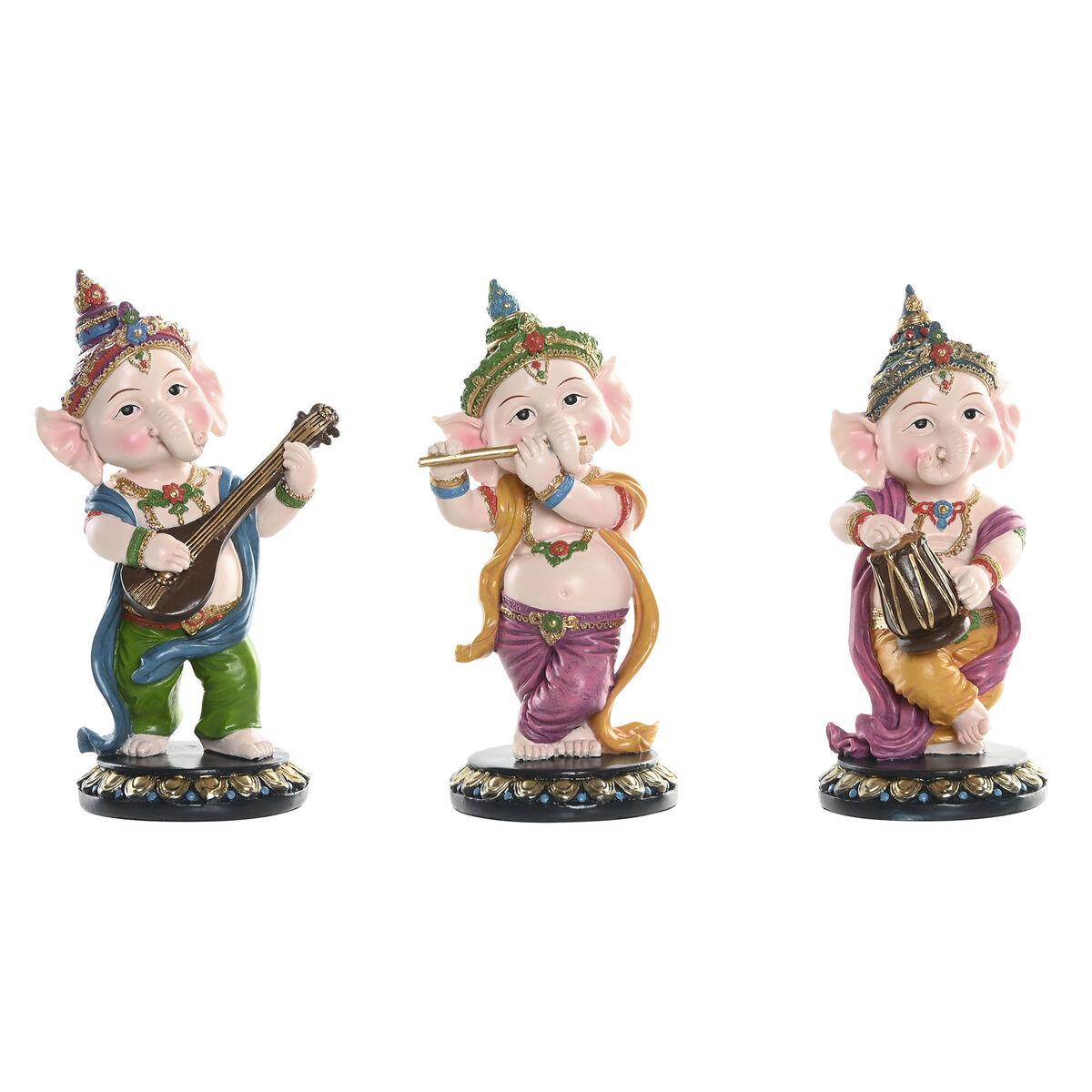 Dekorative figurer - multifarvede musikerfigurer, 3 stk., 9 × 9 × 20 cm