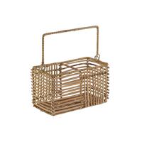 Bestikskurv DKD Home Decor Brun Jern 20 x 10 x 12 cm