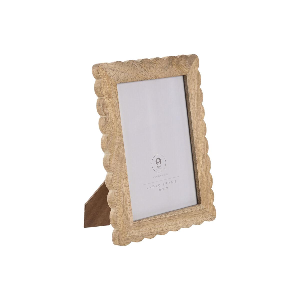 Fotoramme - natur, krystal og mangotræ, kolonistil (16 × 21,5 cm)