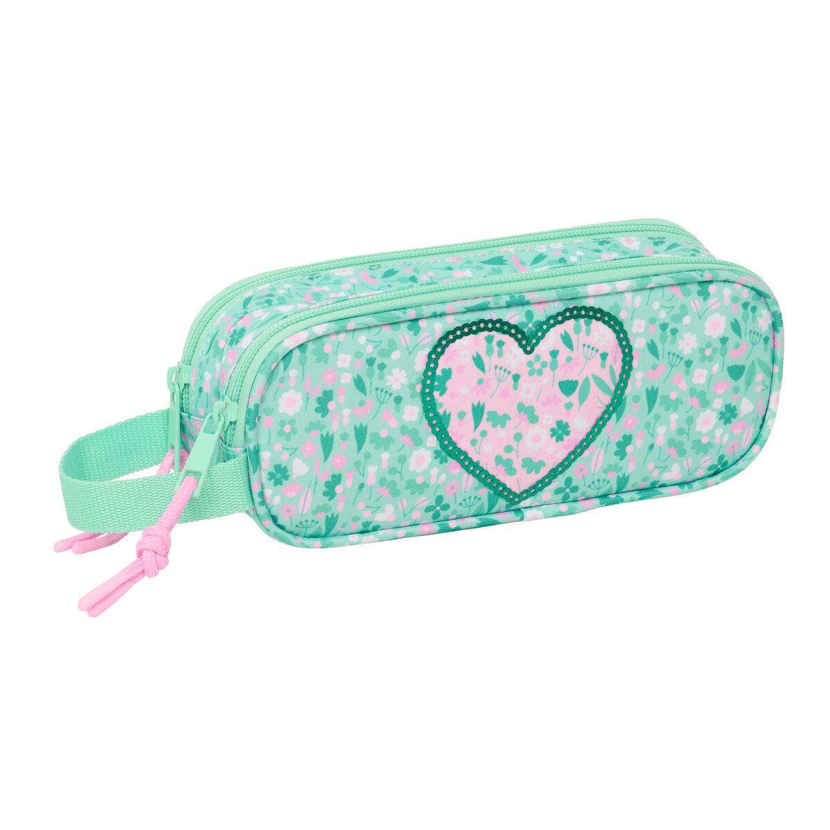 Safta Cuore Mint dobbelt penalhus - 21 × 8 × 6 cm