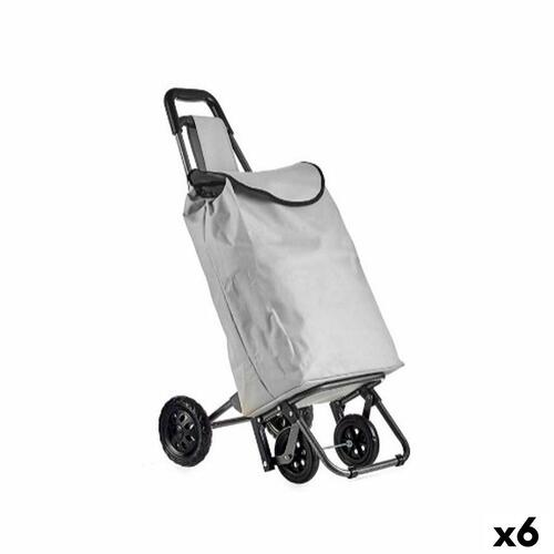 Indkøbsvogn Kinvara WR3069-1 Sort Grå 30 L 22 x 98 x 38 cm (6 enheder)