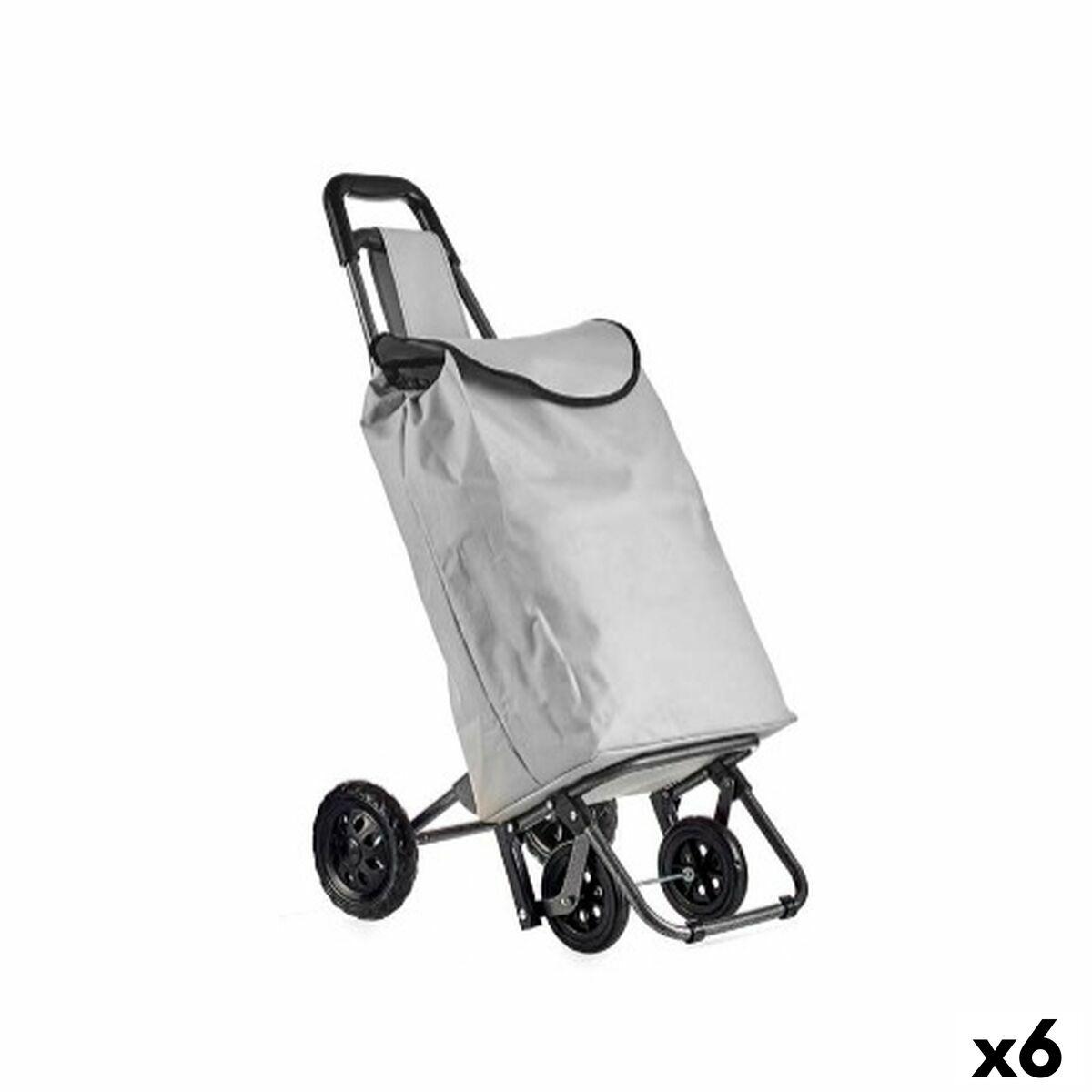 Indkøbsvogn Kinvara WR3069-1 Sort Grå 30 L 22 x 98 x 38 cm (6 enheder)