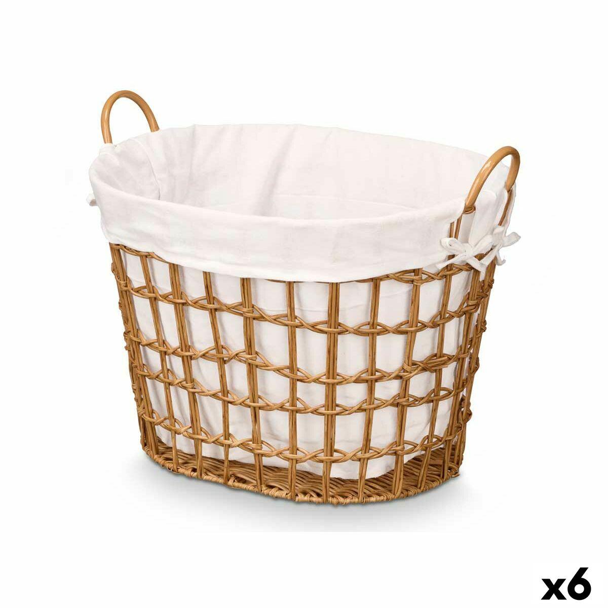 Kurv med hank natur - Kipit, oval, 55,6 × 42,5 × 40 cm (6 stk)