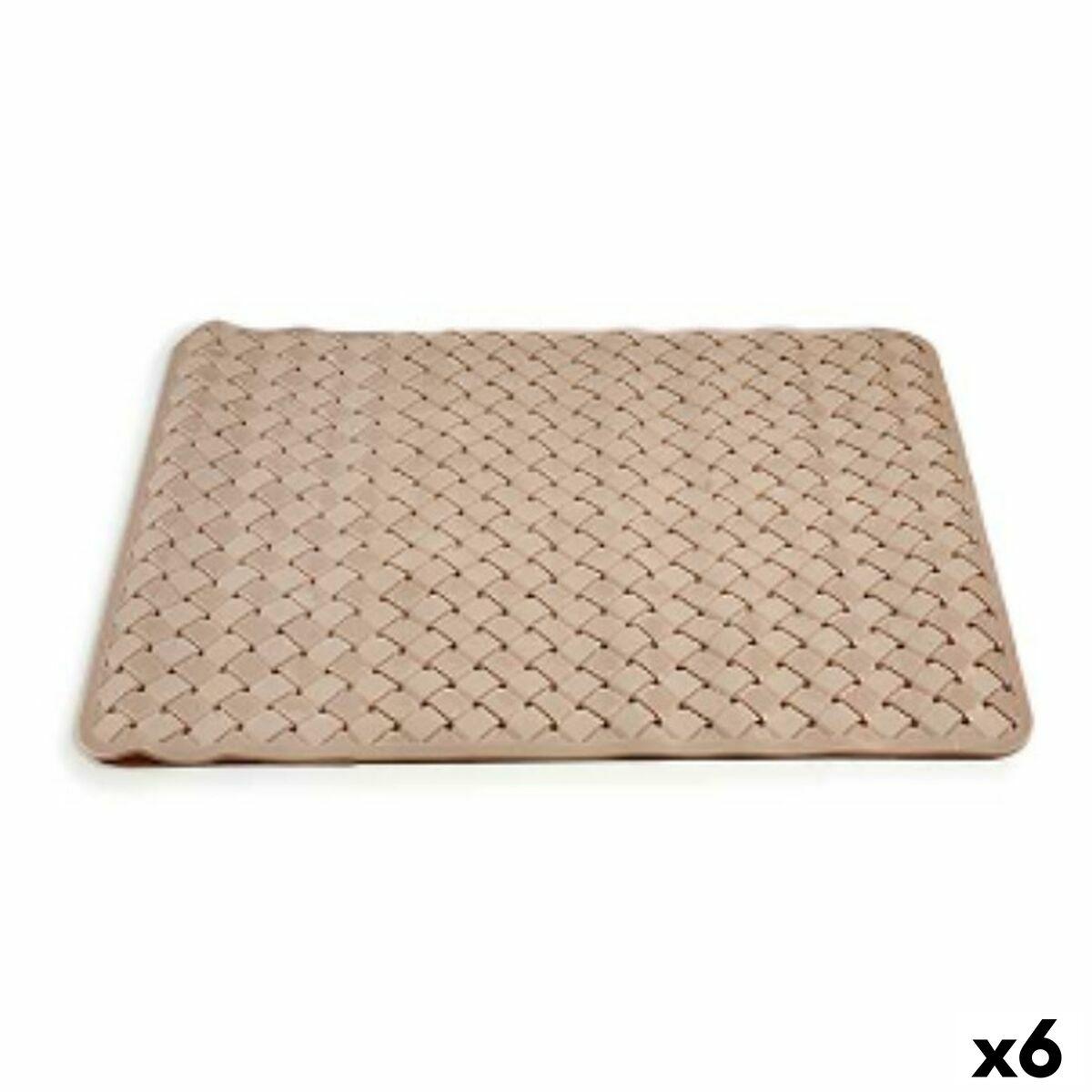 Bademåtte til badekar/bruser Berilo beige PVC 50 × 50 cm (6 stk.)