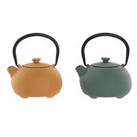 Tekande Home ESPRIT Gul Grøn Rustfrit stål Jern 350 ml (2 enheder)