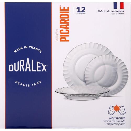 Spisestel Duralex Picardie Gennemsigtig 12 Dele (2 enheder)