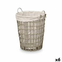 Kurv Kipit HX30550 Grå Polyester Klæde polypropylen Jern Plastik 50 % bomuld 45 x 58 x 43 cm 46 x 59 x 43 cm (6 enheder)