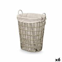Kurv Kipit HX30553 Grå Polyester Klæde polypropylen Jern Plastik 50 % bomuld 48 x 58 x 34 cm 49 x 58 x 35 cm (6 enheder)