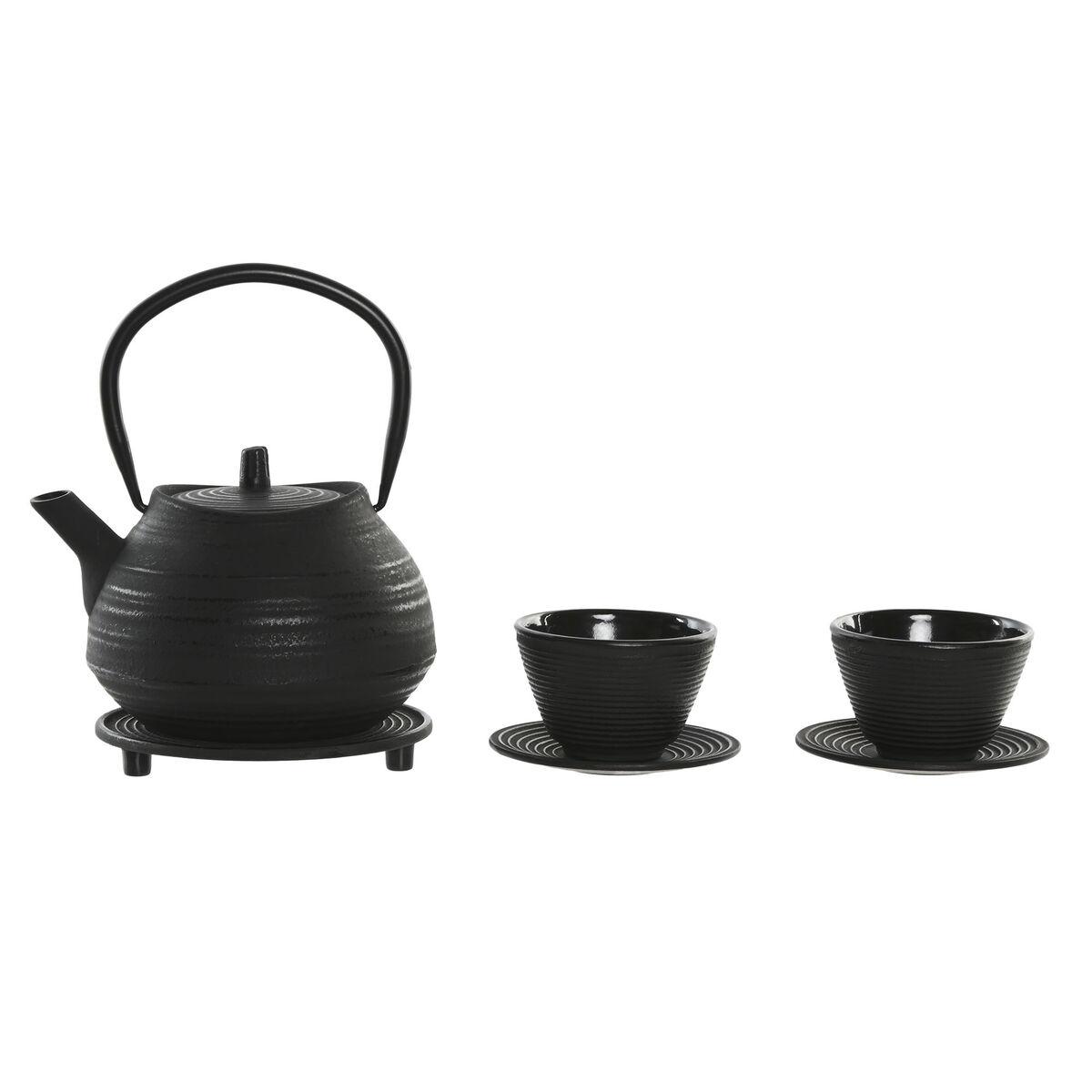 Tekande Home ESPRIT Sort Rustfrit stål Jern 800 ml