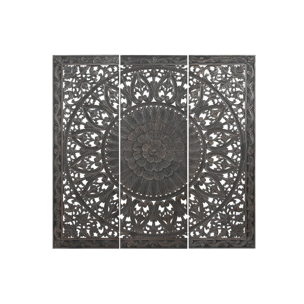 Sengegavl Home ESPRIT Mørkegrå 180 x 3,5 x 180 cm