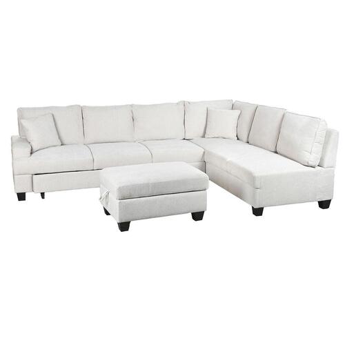 Sovesofa Home ESPRIT Beige Moderne 285 x 260 x 90 cm