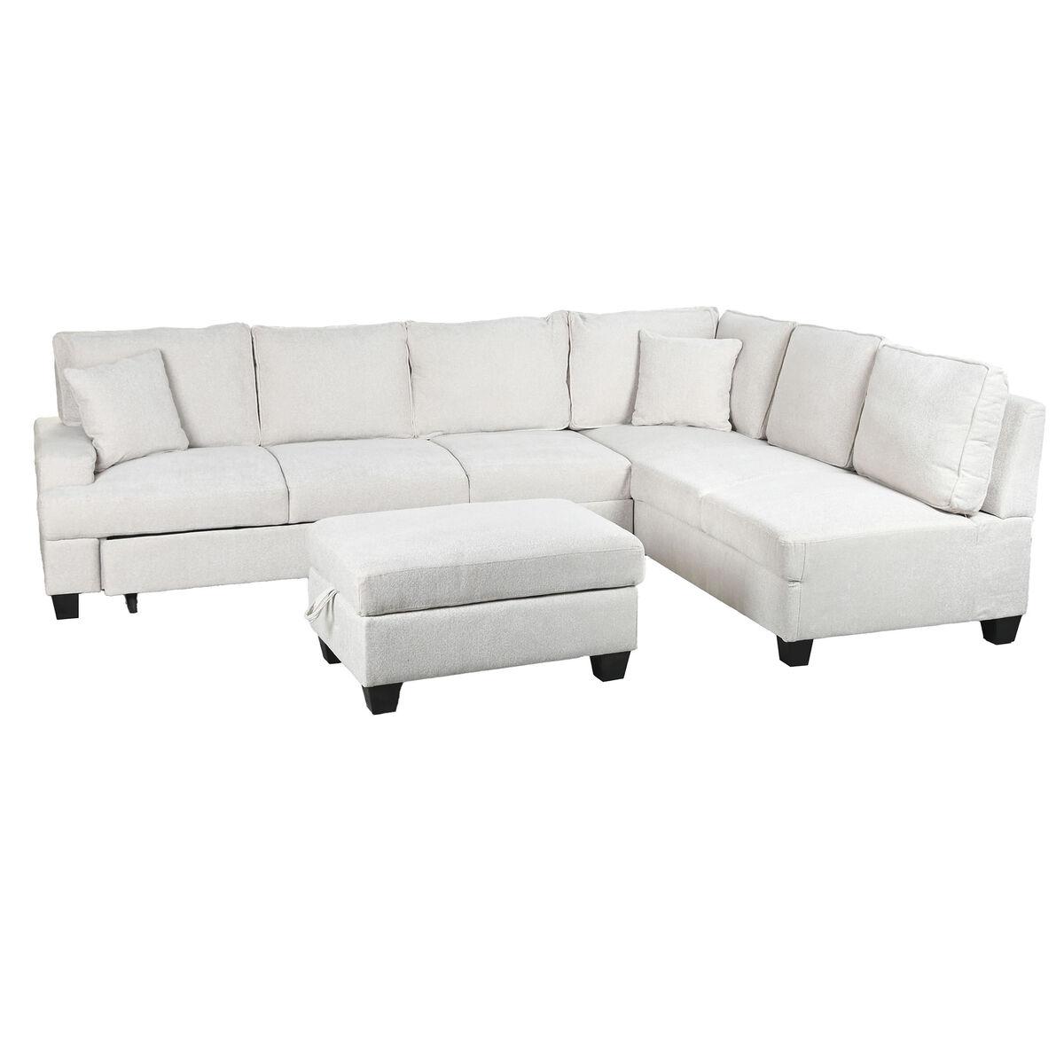 Sovesofa Home ESPRIT Beige Moderne 285 x 260 x 90 cm