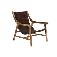 Lænestol Home ESPRIT Natur Mørkebrun Teak 68 x 86 x 86 cm