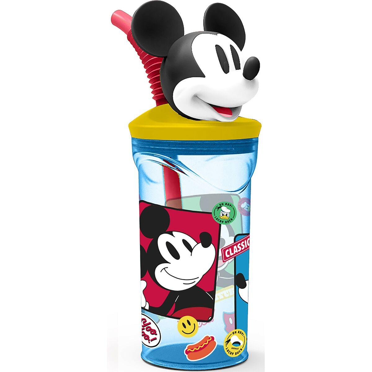 Mickey Mouse kop med sugerør 3D - blå, 360 ml (CZ11336)