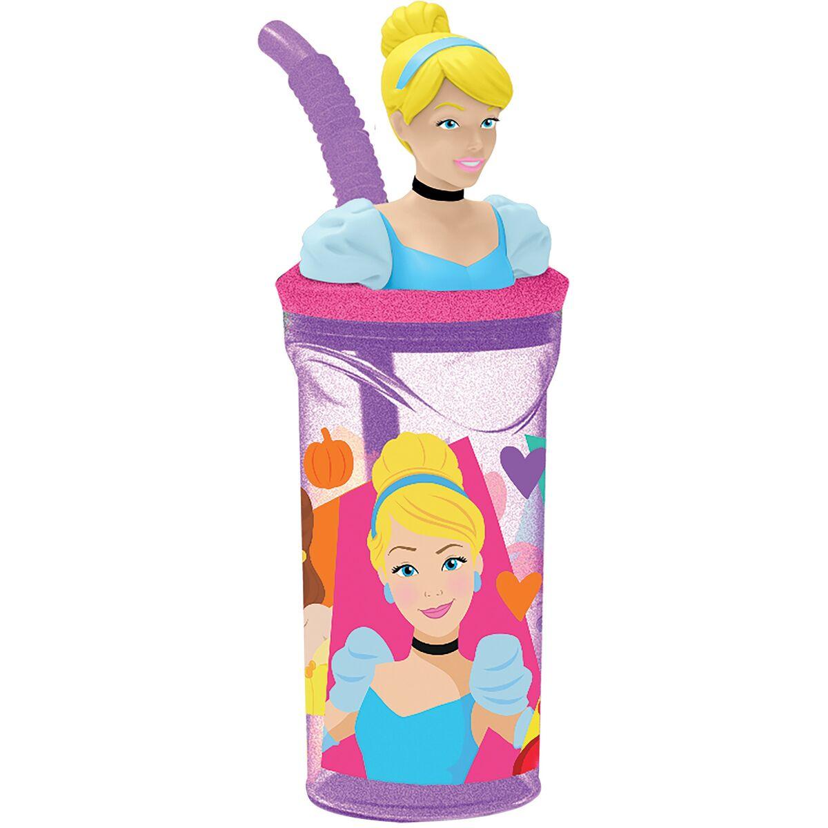 Disney Princess kop med sugerør CZ11334 3D - Pink, 360 ml