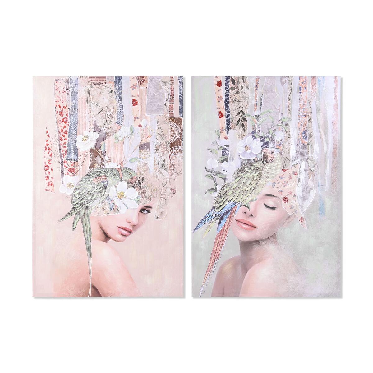 Lærredmaleri - gran, håndmalet, 80 × 3 × 120 cm