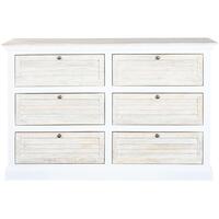Kommode Home ESPRIT Hvid Natur 150 x 40 x 100 cm