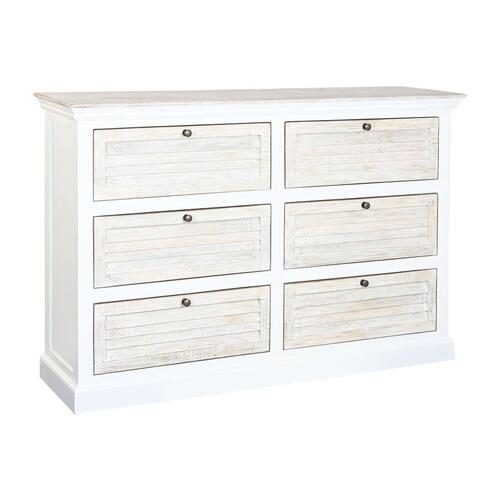Kommode Home ESPRIT Hvid Natur 150 x 40 x 100 cm