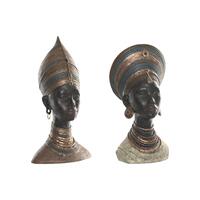 Dekorativ figur Home ESPRIT Brun Afrikansk kvinde 30 x 20 x 53 cm (2 enheder)