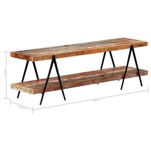 Tv-skab 160x40x50 cm massivt genbrugstræ