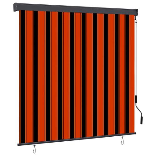 Udendørs rullegardin 160x250 cm orange og brun