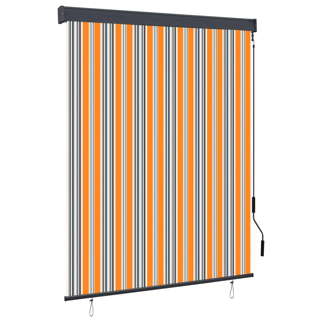 Udendørs rullegardin 140x250 cm gul og blå