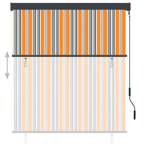 Udendørs rullegardin 140x250 cm gul og blå