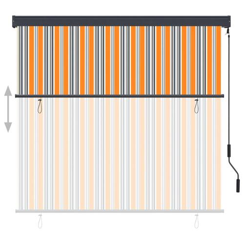 Udendørs rullegardin 170x250 cm gul og blå