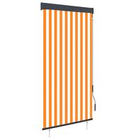 Udendørs rullegardin 100x250 cm hvid og orange