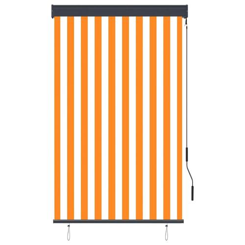 Udendørs rullegardin 100x250 cm hvid og orange