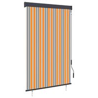 Udendørs rullegardin 120x250 cm gul og blå
