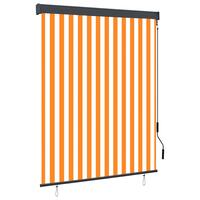 Udendørs rullegardin 140x250 cm hvid og orange