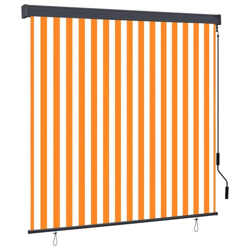 Udendørs rullegardin 170x250 cm hvid og orange