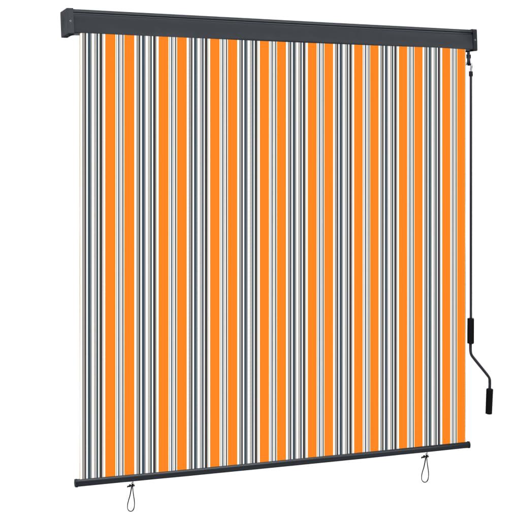 Udendørs rullegardin 160x250 cm gul og blå