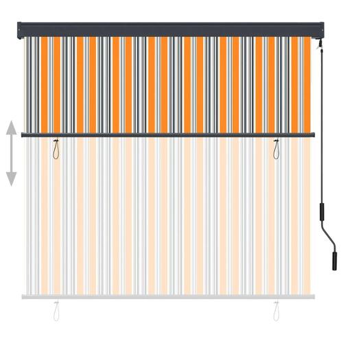 Udendørs rullegardin 160x250 cm gul og blå