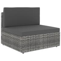 Midtersæde til sofa polyrattan grå