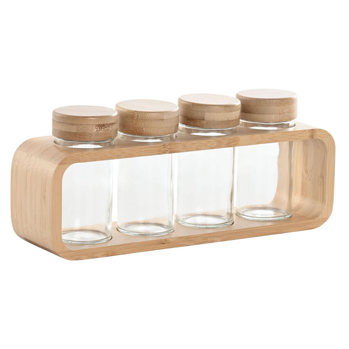 Krydderihylde med glas 90 ml - 25 × 6,4 × 10,6 cm