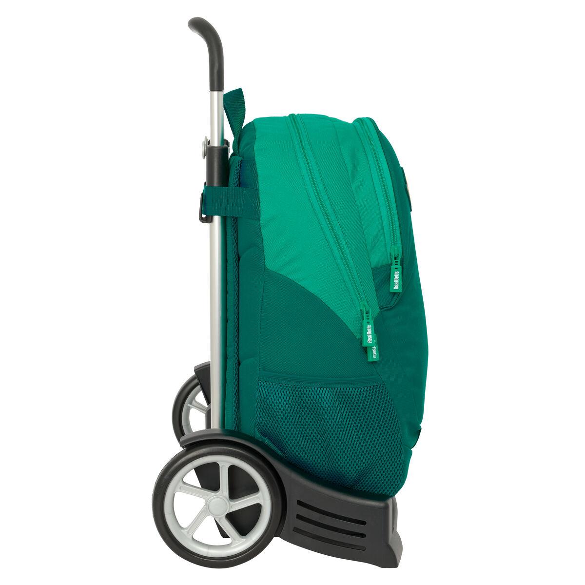 Skolerygsæk med hjul Real Betis Balompié - grøn 32 × 43 × 14 cm