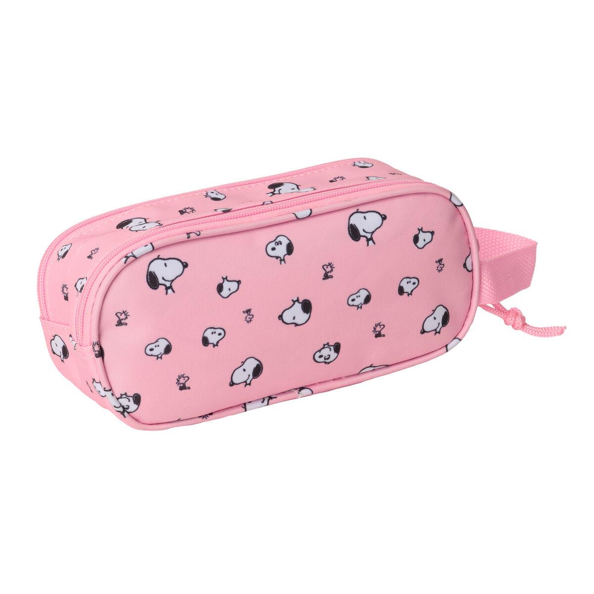 Snoopy penalhus - Dobbelt carry-all, pink 21 × 8 × 6 cm, 3D