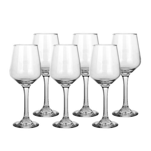 Sæt med vinglas Home ESPRIT Gennemsigtig Krystal 410 ml (6 enheder)