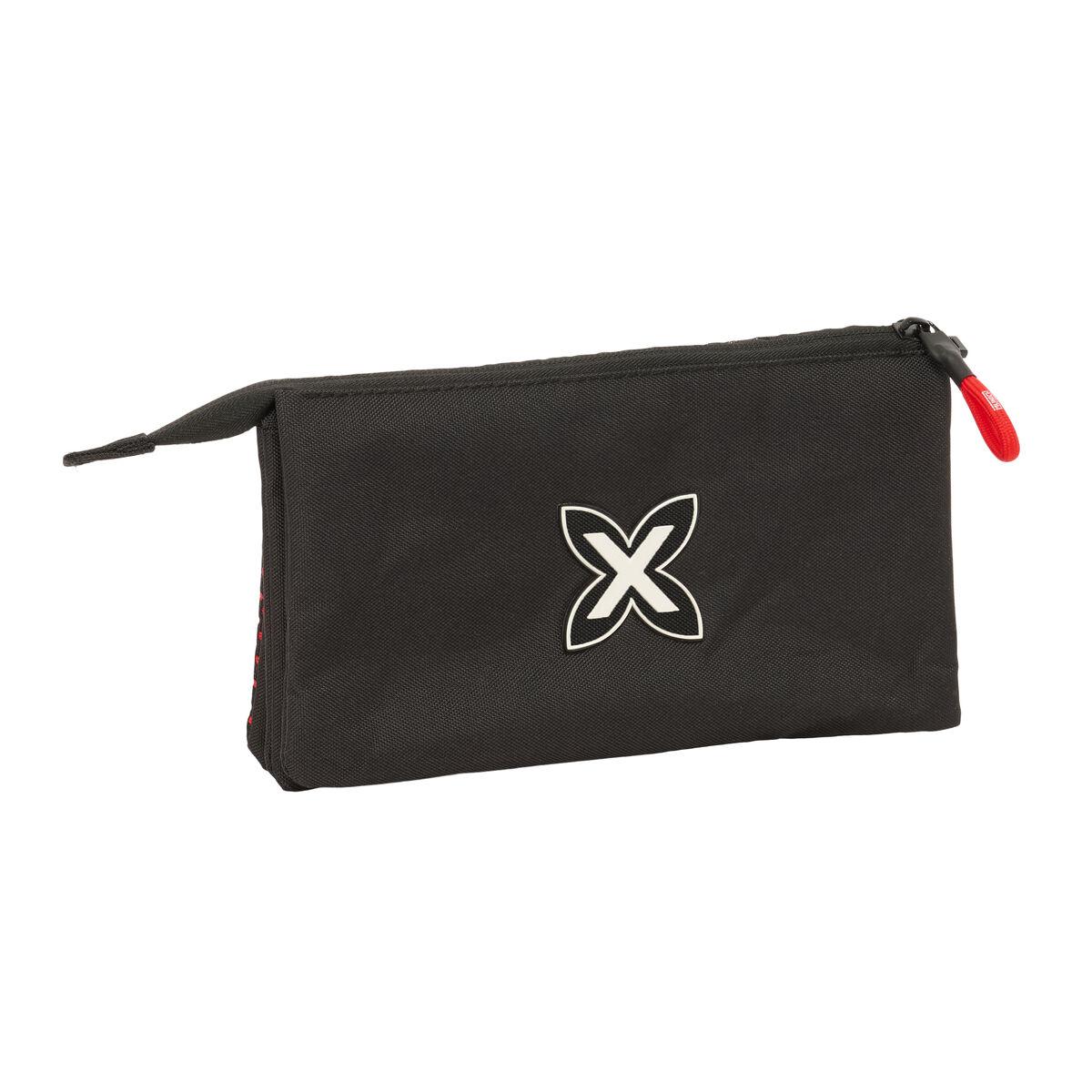 Munich Vulcan tredobbelt penalhus - sort, 22 × 12 × 3 cm