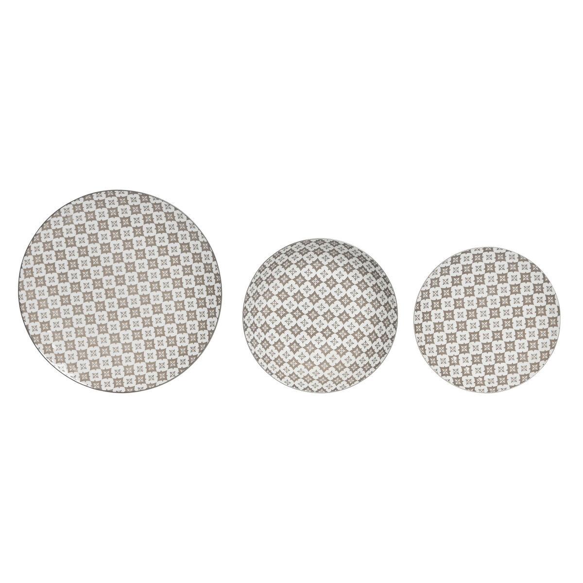 Spisestel - Beige porcelæn, moderne, 18 dele