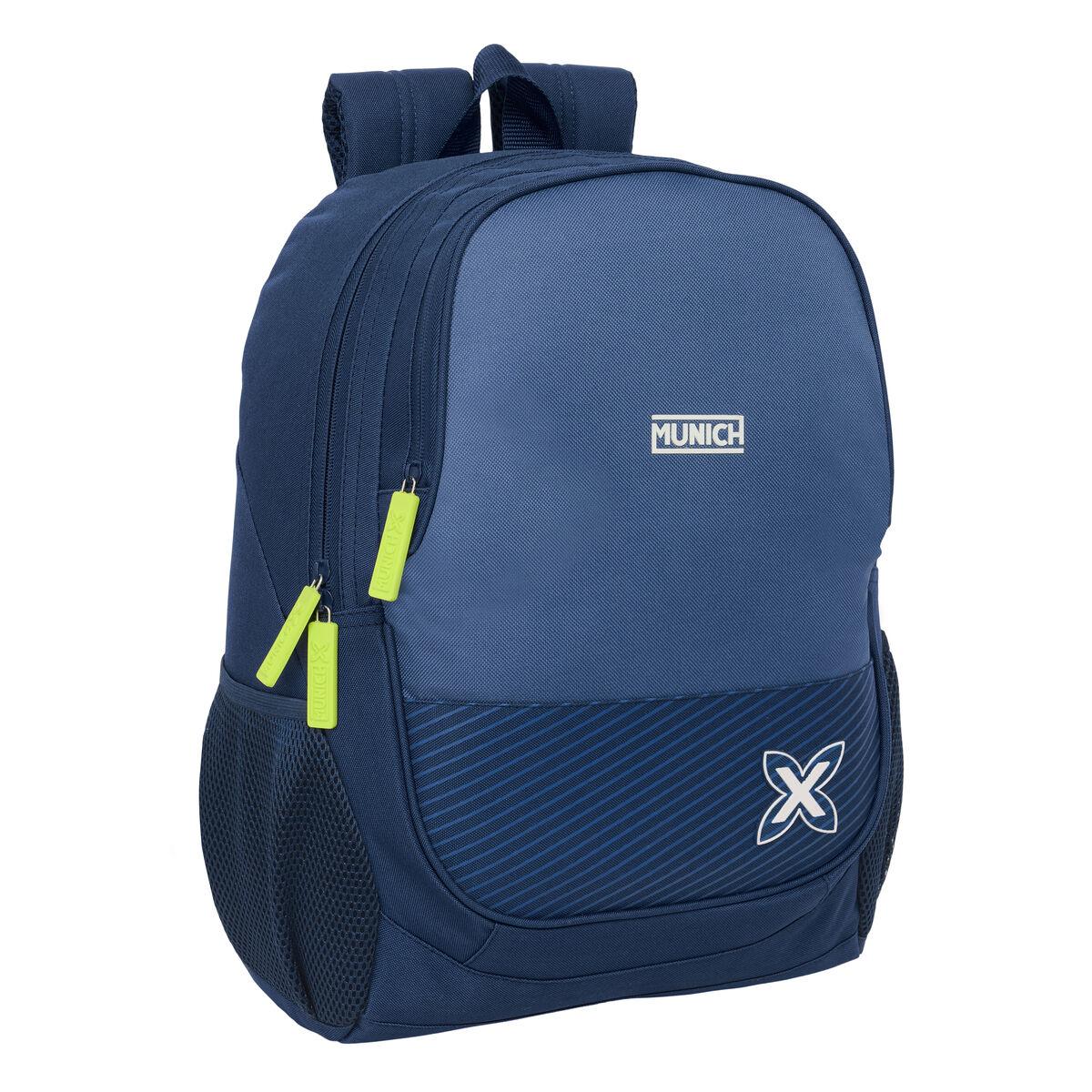 Munich skoletaske Blue Indigo - 32 × 44 × 16 cm