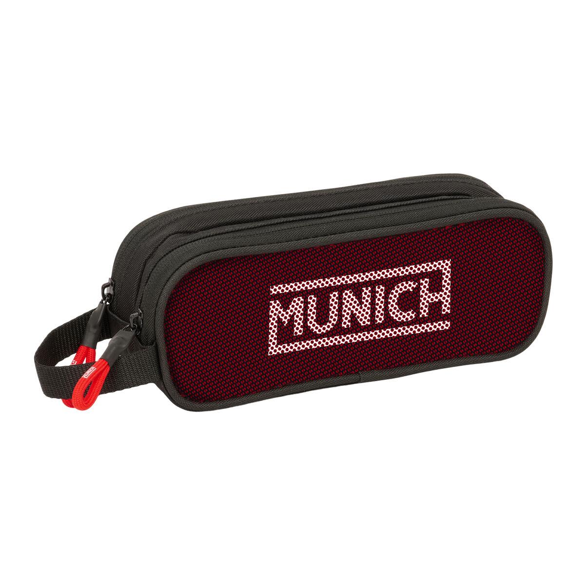 Munich Vulcan dobbelt penalhus - sort, 21 × 8 × 6 cm