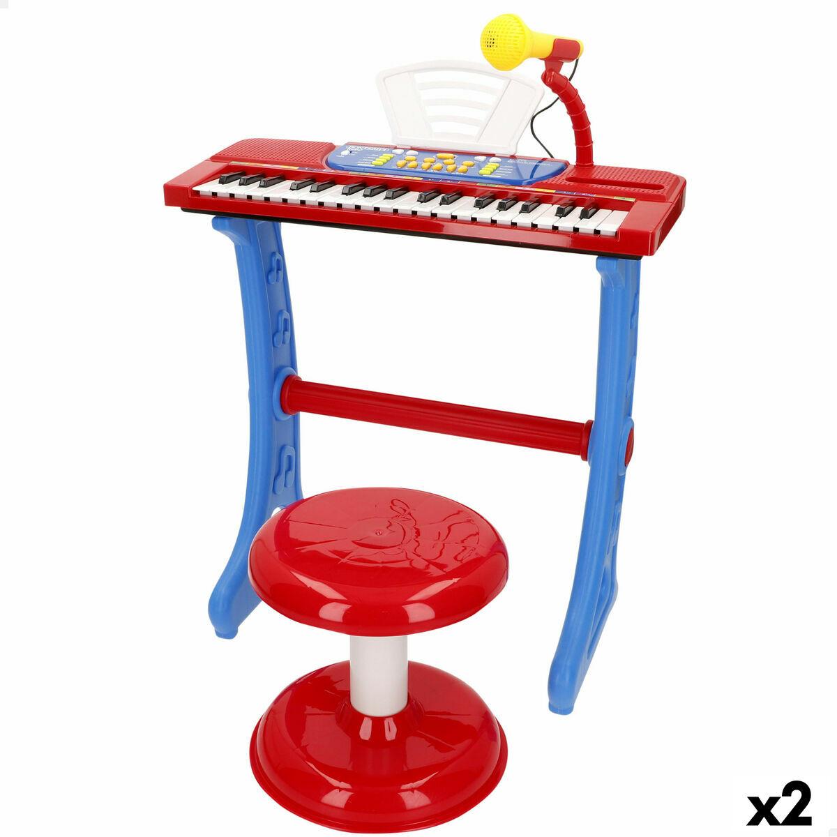 Bontempi legetøjsklaver med 20 tangenter - 43 × 56 × 23 cm (2 enheder)