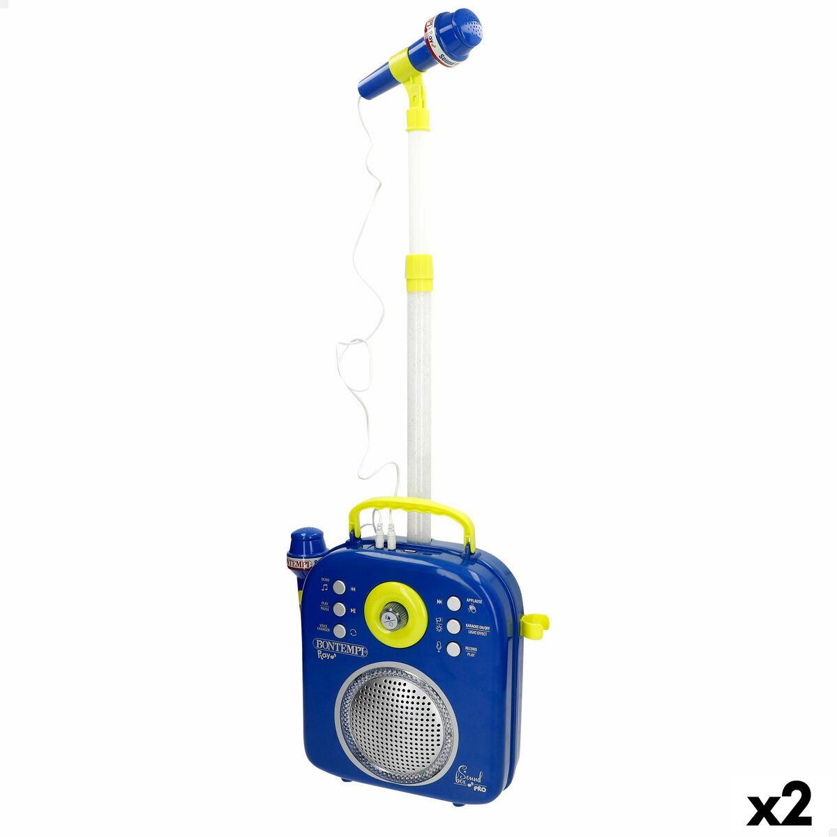 Bontempi højttaler med karaokemikrofon - 2 enheder