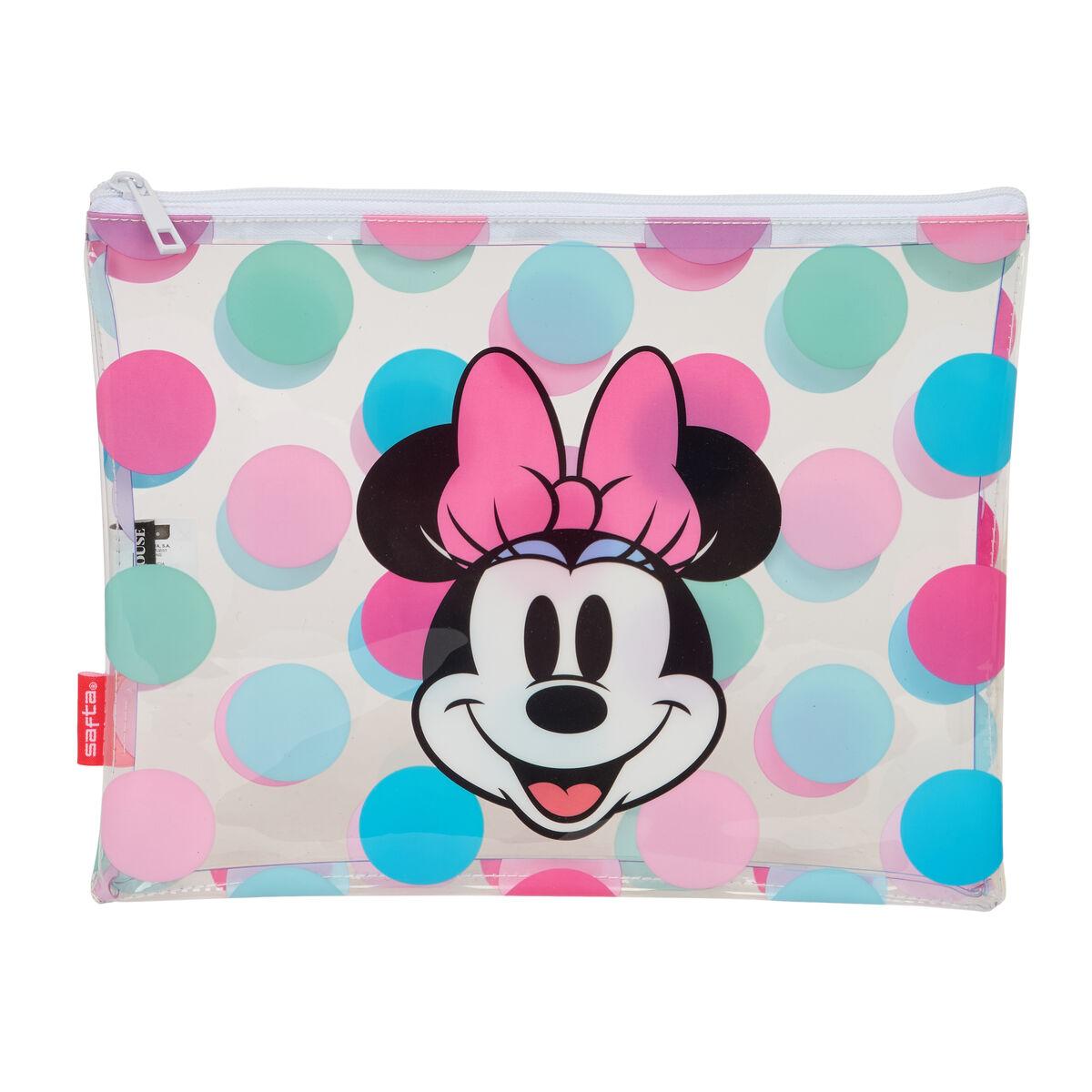 Minnie Mouse strandtaske - gennemsigtig, multifarvet, 30 × 23 cm
